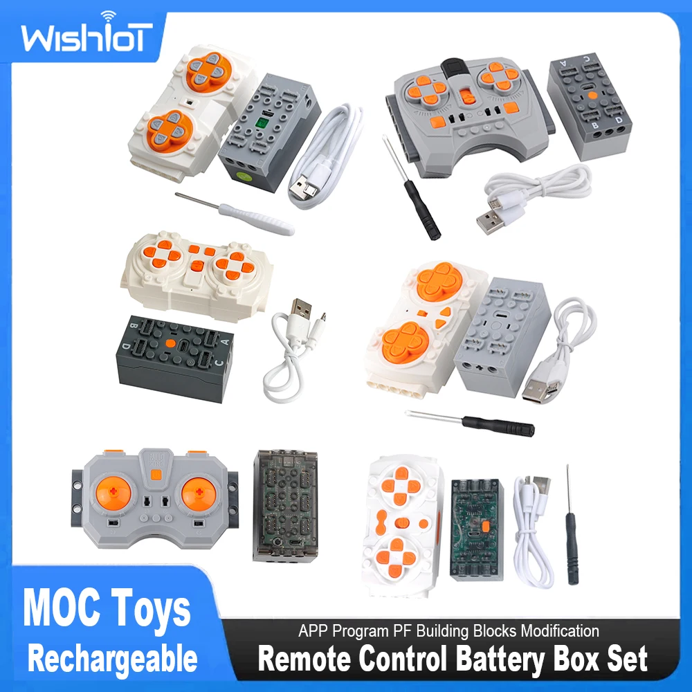 Power Tools Lego - MOC Afstandsbediening Set Oplaadbare Batterij Box