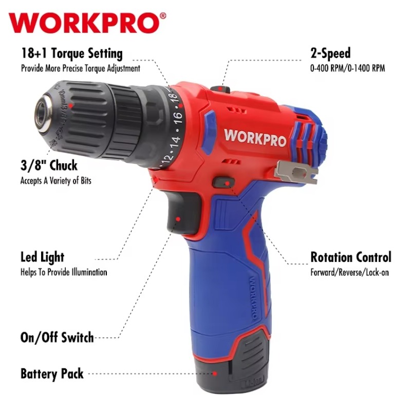 12V 10mm Accu-boormachine Draa - Power Tools Drill recensie en prijs