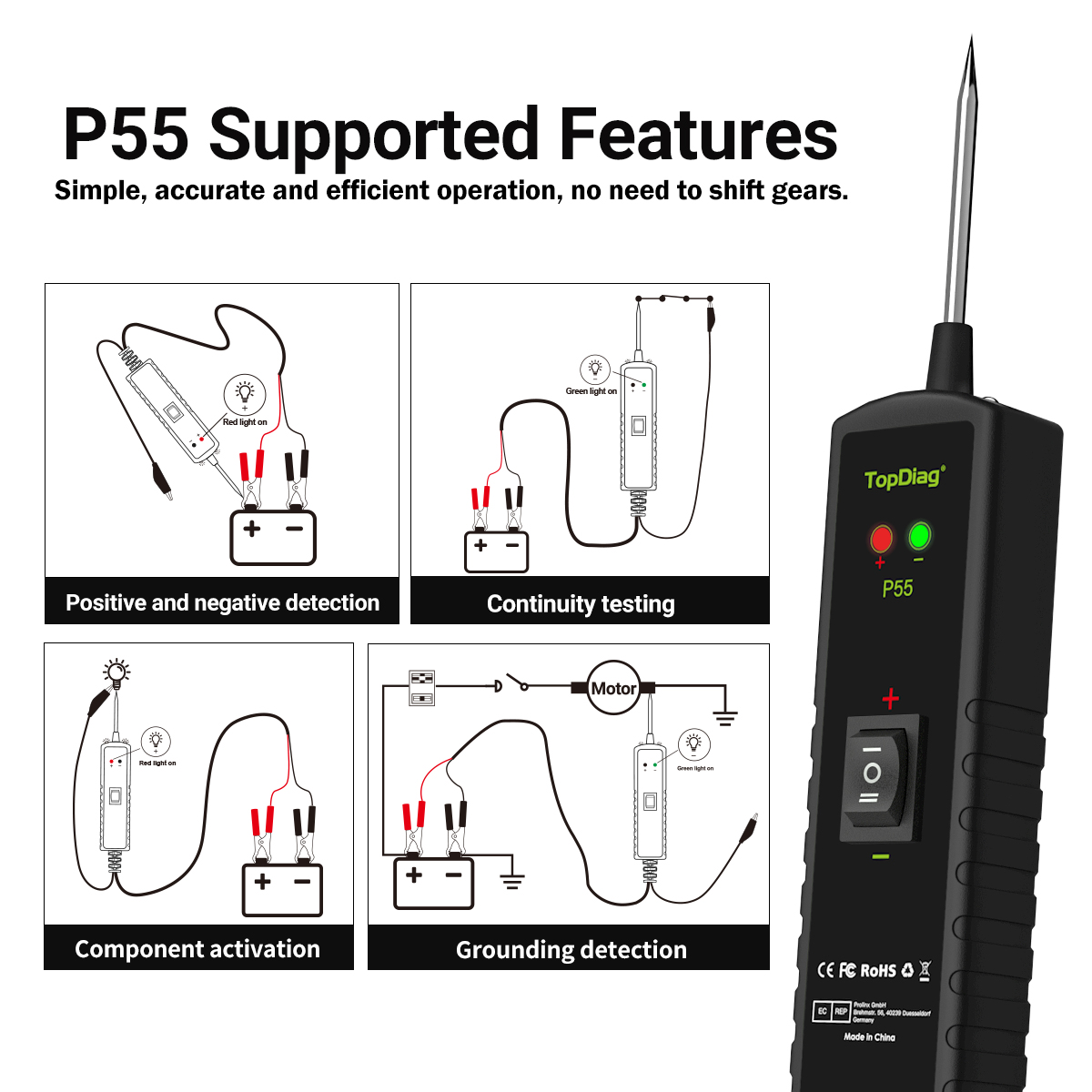 NIEUWE TopDiag P55 Auto Elektr - Power Tools In Electrical recensie en prijs